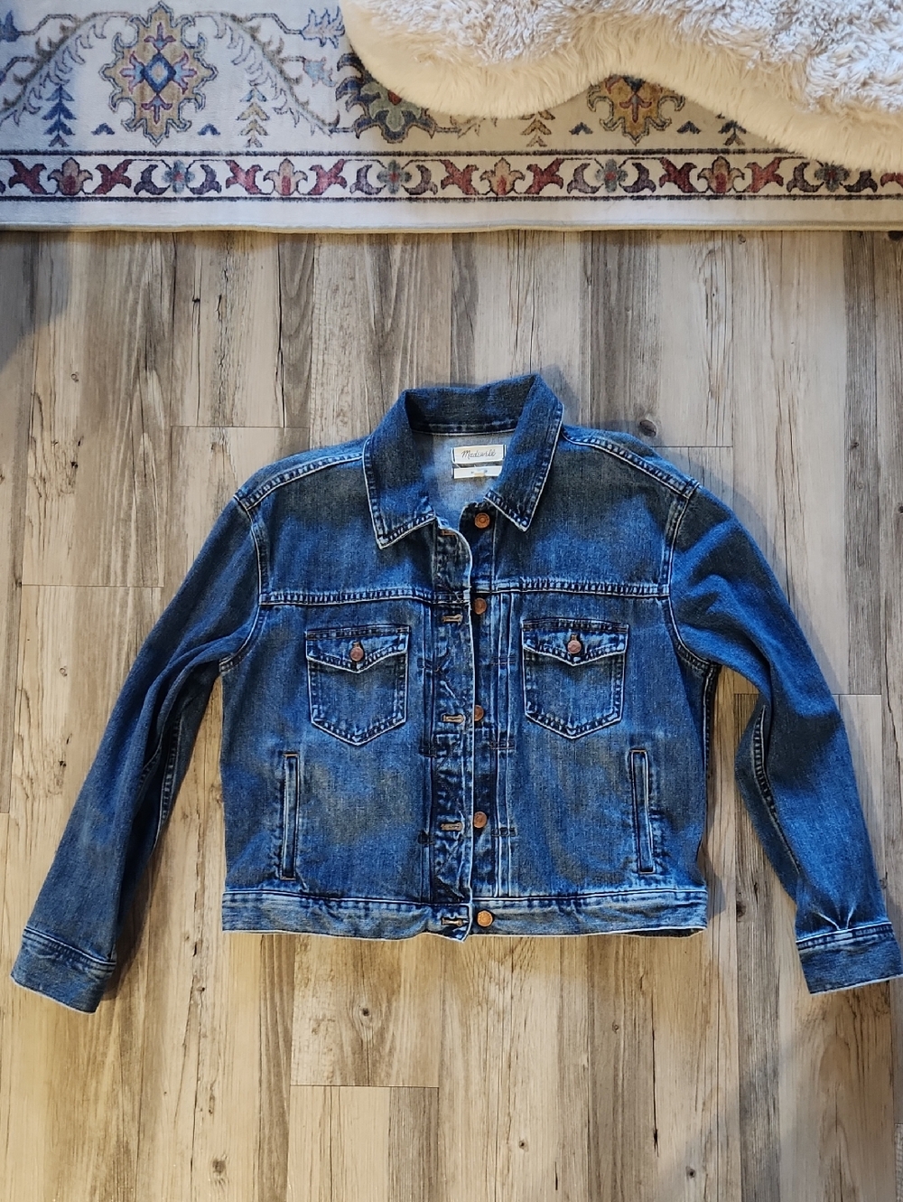 Madewell Boxy Crop Jean Jacker Size M